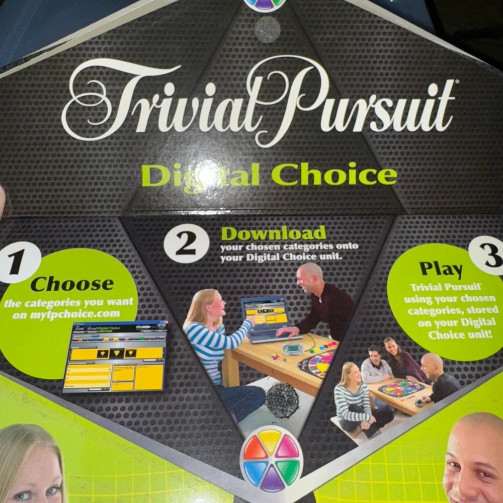 Trivial Pursuit Digital Choice Adult Board Game Hasbro Electronic USB 2-36 Playe
